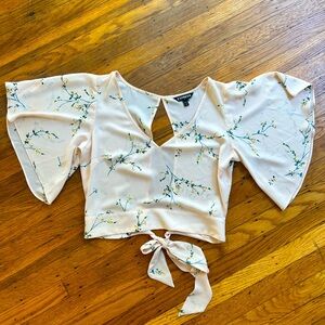 Express Pink Floral Small Blouse